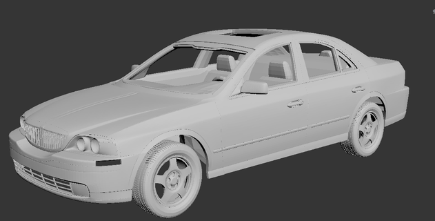 Lincoln ls jaguar vau 3d print model - Mito3D