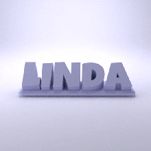 linda 3d nametag - 5 fonts 3d print model - Mito3D