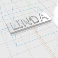 Linda lettres Nom femelle 3d cadeau 3d print model - Mito3D