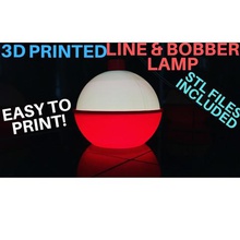 linea bobber lampada strumento pesca bianco rosso man cave idee desktop 3d print model - Mito3D