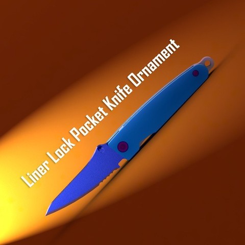 liner lock pocket knife ornament various makerbotornaments mechanism hobby 3D print model - Mito3D