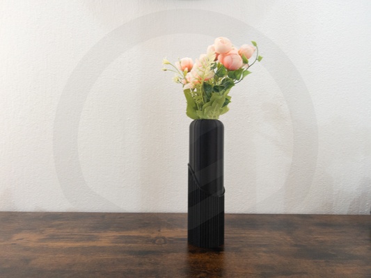 líneas curva cortar florero decoración imprimible vivo habitación flor maceta 3d print model - Mito3D