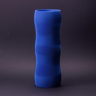 Lineatur Zylinder Vase Welle Muster Design minimal 3d print model - Mito3D
