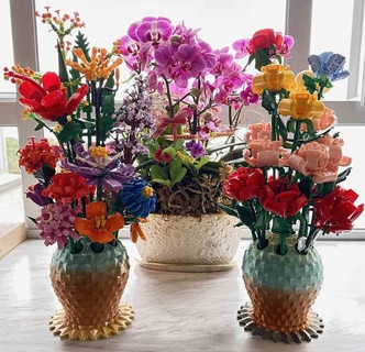 lingying2 Accueil maison brique fleur vase 3d print model - Mito3D