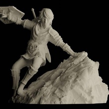 Verknüpfung Aktion Zahl Legende Zelda Statue Kunst 3d print model - Mito3D