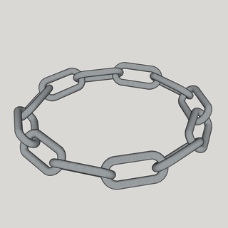 link chain ring ring jewelry mode simple original chain link  3d print model - Mito3D