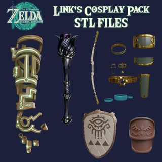 lien cosplay pack stl Zelda nintendo Jeu Jeux jouets fantaisie impression arme soutenir accessoires art réplique triforce souffle doux maître épée 3d print model - Mito3D