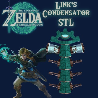 link energy cell capacitor zelda tears kingdom nintendo game games character video sword cosplay ultrahand belt accessories props diy 3dprint print 3d print model - Mito3D