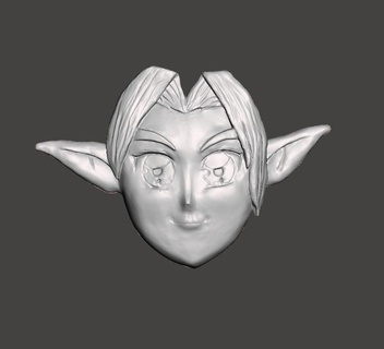 bağlantı maske Zelda Ocarina zaman hayran Sanat majora cadılar bayramı dekorasyon duvar 3d print model - Mito3D