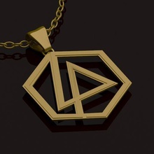 Linkin Park pendentif bijoux 3d impression or argent Collier mode 3d print model - Mito3D