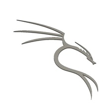 linux kali dragón la joyería el logotipo anillo de claves 3d print model - Mito3D