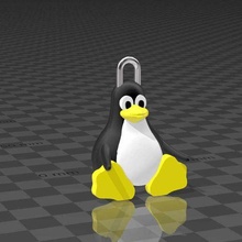 Linux Pinguin pinguin Schlüsselbund Gadget 3d print model - Mito3D