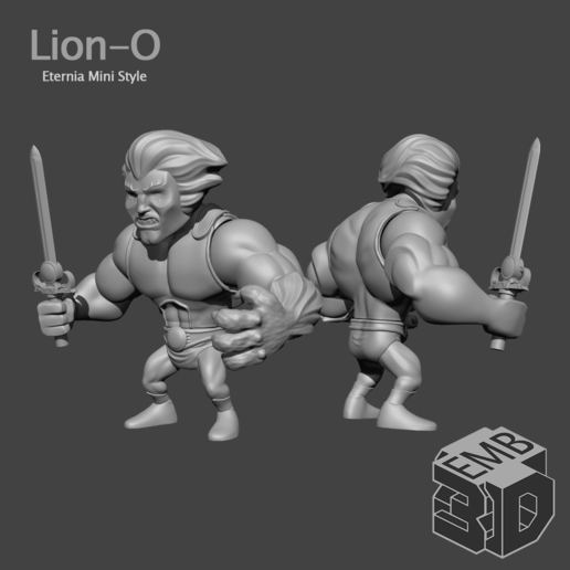 lion éternie mini style 80s action figure barbare donjons dragons fantaisie figures greyskull he man Masculin maîtrise univers miniature miniatures motu muscles jouet ancien 3D print model - Mito3D