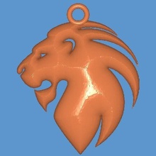 lion gadget tigre animal un trousseau de clés pendentif 3d print model - Mito3D