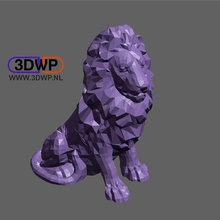 lion game animal lowpoly lowpolygon low poly meshmixer animals 3d print model - Mito3D