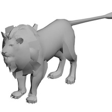 Lion 3d modèle fbx obj stl transport Jeu art personnage irréel libre plate forme gréé Animé mixeur max cinéma 3d print model - Mito3D