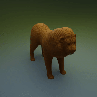 leão animal animais brinquedo miniatura esculpir 3d print model - Mito3D