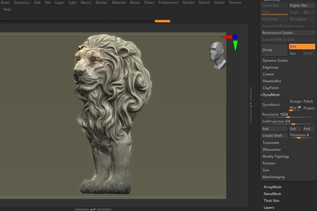 lion low poly high art 3D print model - Mito3D