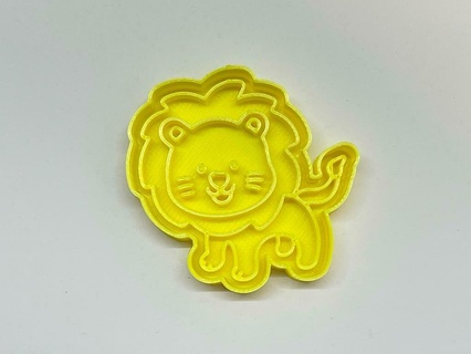 lion animal cutter kitchen lively cookies fondant 3d print model - Mito3D
