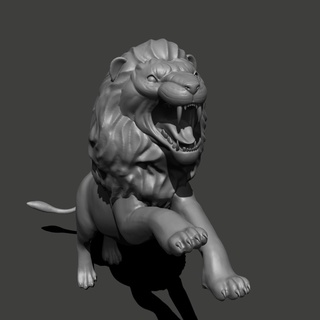 leão leão criaturas animais highpoly arte 3d print model - Mito3D