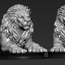 lion art printing 3d sculpture animal 3d print model - Mito3D