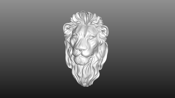 leone animale mare giungla arredamento scultura testa cnc artcam decorativo 3d print model - Mito3D