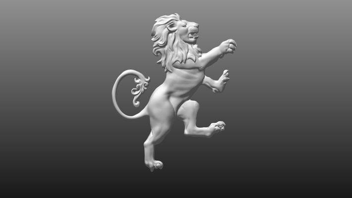 lion - animal sea jungle decor sculpture head cnc artcam decorative 3d print model - Mito3D