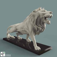 Leone statua animale selvaggio cnc 3dprint ztl zbrush carattere 3dmodel 3d print model - Mito3D