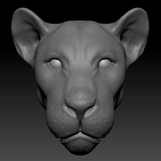 lion 3d head game 3D print model - Mito3D
