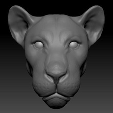 lion 3d head game 3d print model - Mito3D
