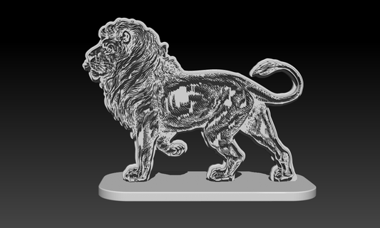 Lion action figure animal jouet Jeu créature 3dprint table accessoires récipient espace rangement designer rétro jungle Roi impression endroit 3d print model - Mito3D