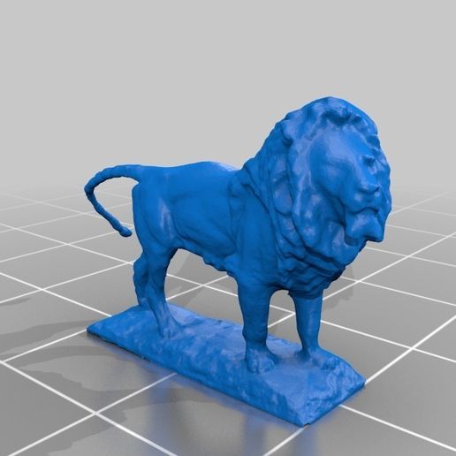 aslan Sanat Enstitü Chicago 123d tutmak hayvan of yakalanan Edward Kemeys Gelecek müzesi taramak heykel taramalar_ replikaları 3D print model - Mito3D