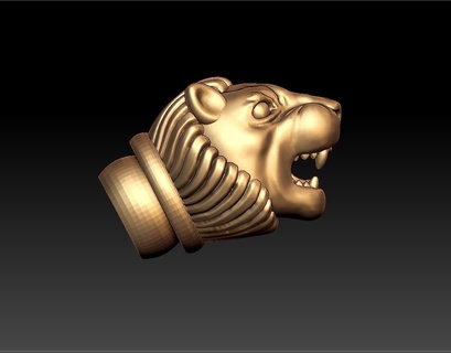 Leone braccialetto Leone lion bangle animale tiger bangle 3d print model - Mito3D