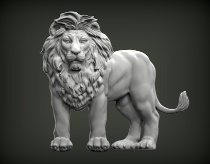 leão bas alívio 3d impressão modelo arte escultura natureza mamífero animal lembrança esculpir esculturas impresso gato jardim zoológico selvagem África relevo 3d print model - Mito3D