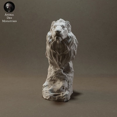 leão fracasso animal áfrica gato leoa selvagem animais selvagens criatura realista escultura estatueta figura miniatura savana pastagem deserto 3d print model - Mito3D
