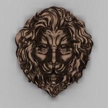 lion bust art cnc 3d print model - Mito3D