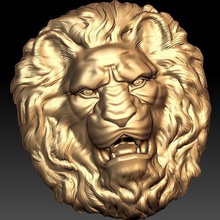 lion buste art cnc 3d print model - Mito3D