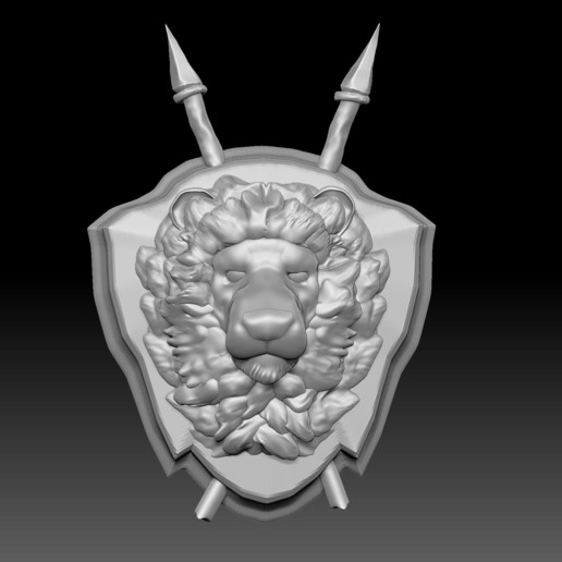 lion bust wall mount home digital art 3d living room animal 3D print model - Mito3D