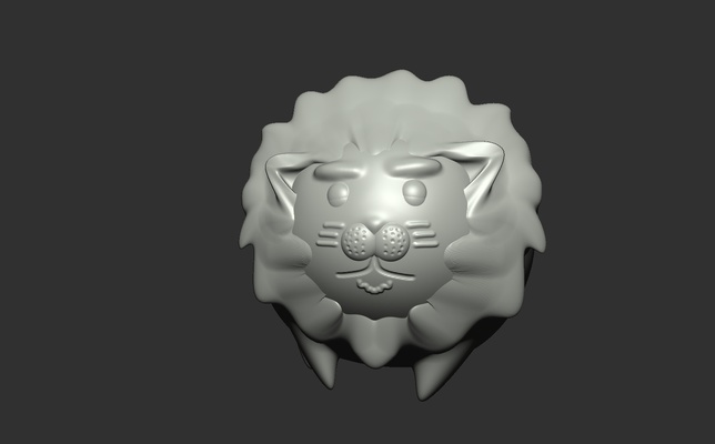 leão personagem stl arte animal 3d print model - Mito3D