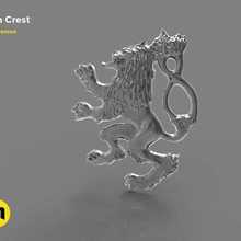aslan crest takı hayvan unisex yazın diğer groupe figürinler aksesuarlar 3d print model - Mito3D