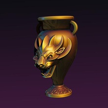 lion cup art creality fdm ender ender3 zbrush highpoly skulpture art design vase cup lion tiger animal