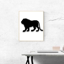 lion decor picture animals collection poly animal art wall canvas zoo 3d print model - Mito3D