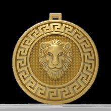 Lion visage pendentif 3d print model - Mito3D