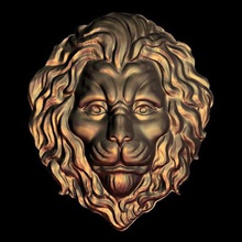 lion face art 3d print model - Mito3D