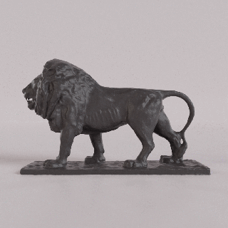 aslan heykelcik şekil hayvan Sanat heykel 3d print model - Mito3D