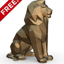 aslan heykelcik dişi Leo indir Bedava kedi kaplan şekil Sanat hediye Yazdır düşük poli 3dprint hayvan dekor iç tasarım minyatürler heykel oyuncak 3d print model - Mito3D