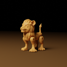 león flexi articulado 3d print model - Mito3D