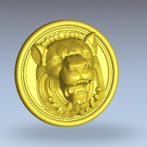 lion Kopf Kunst 3D print model - Mito3D