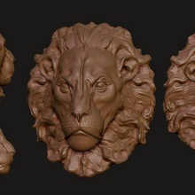 tête de lion art lionhead leo 3d print model - Mito3D