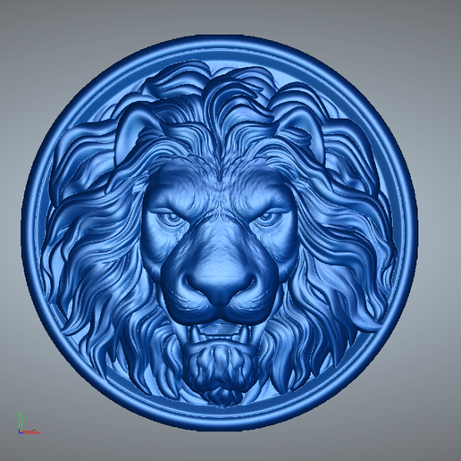 Lion tête art drapeau annimal pédant 3D print model - Mito3D